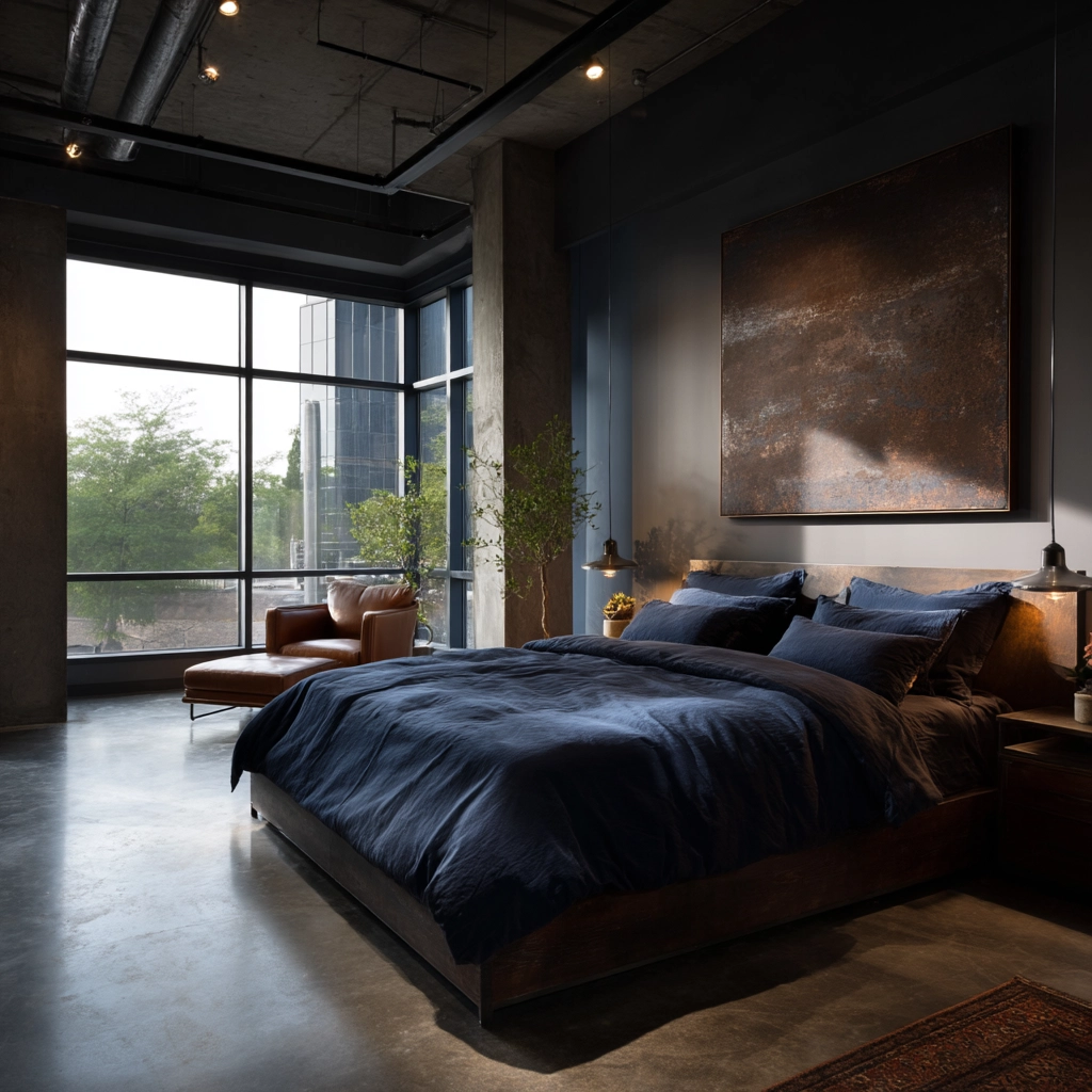 industrial bedroom design 19