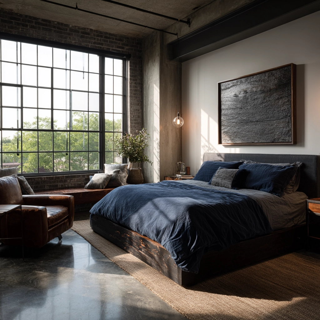 industrial bedroom design 20