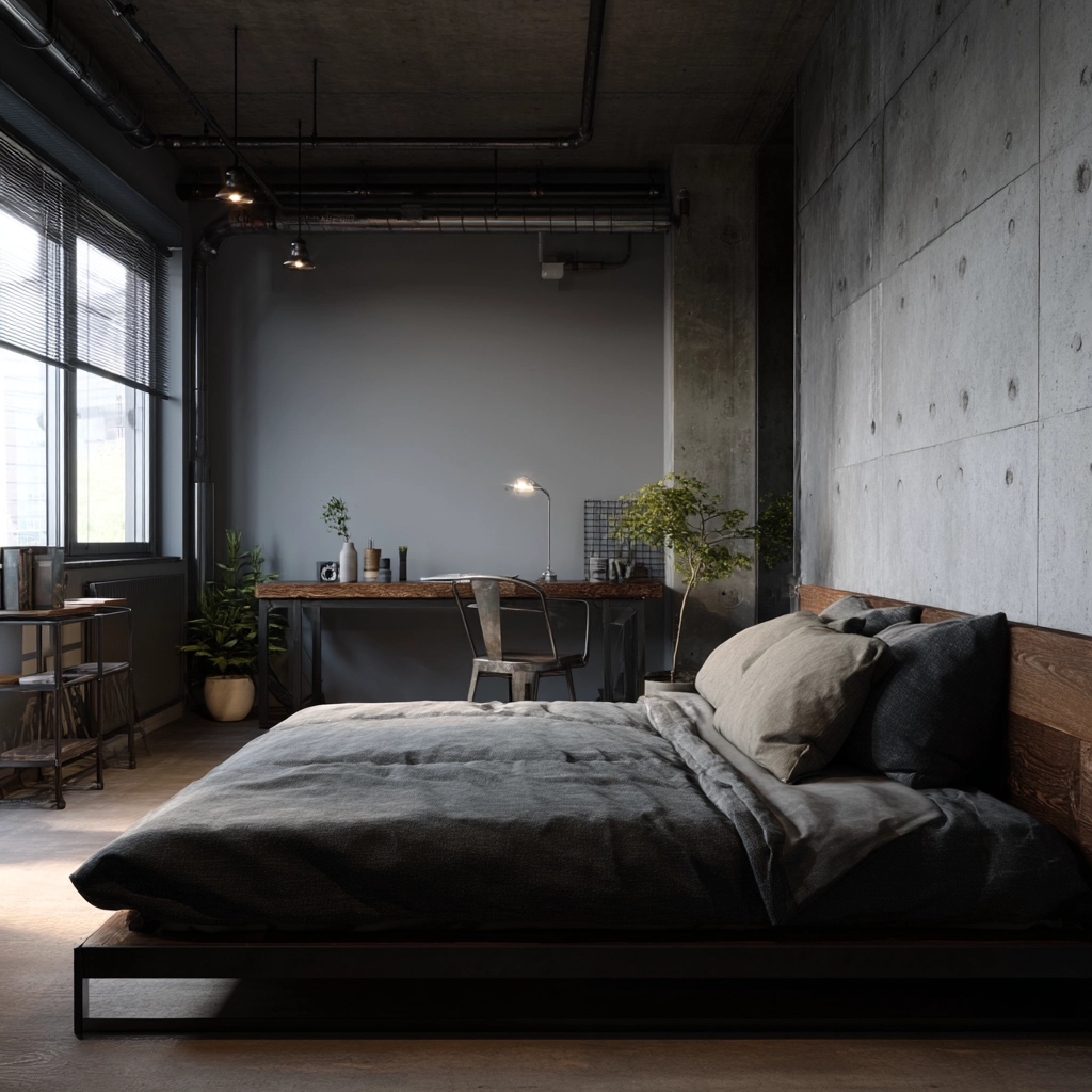 industrial bedroom design 22