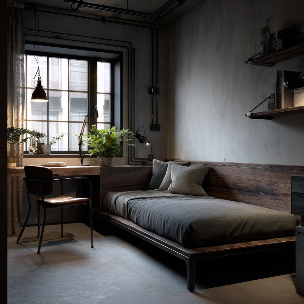 industrial bedroom design 23