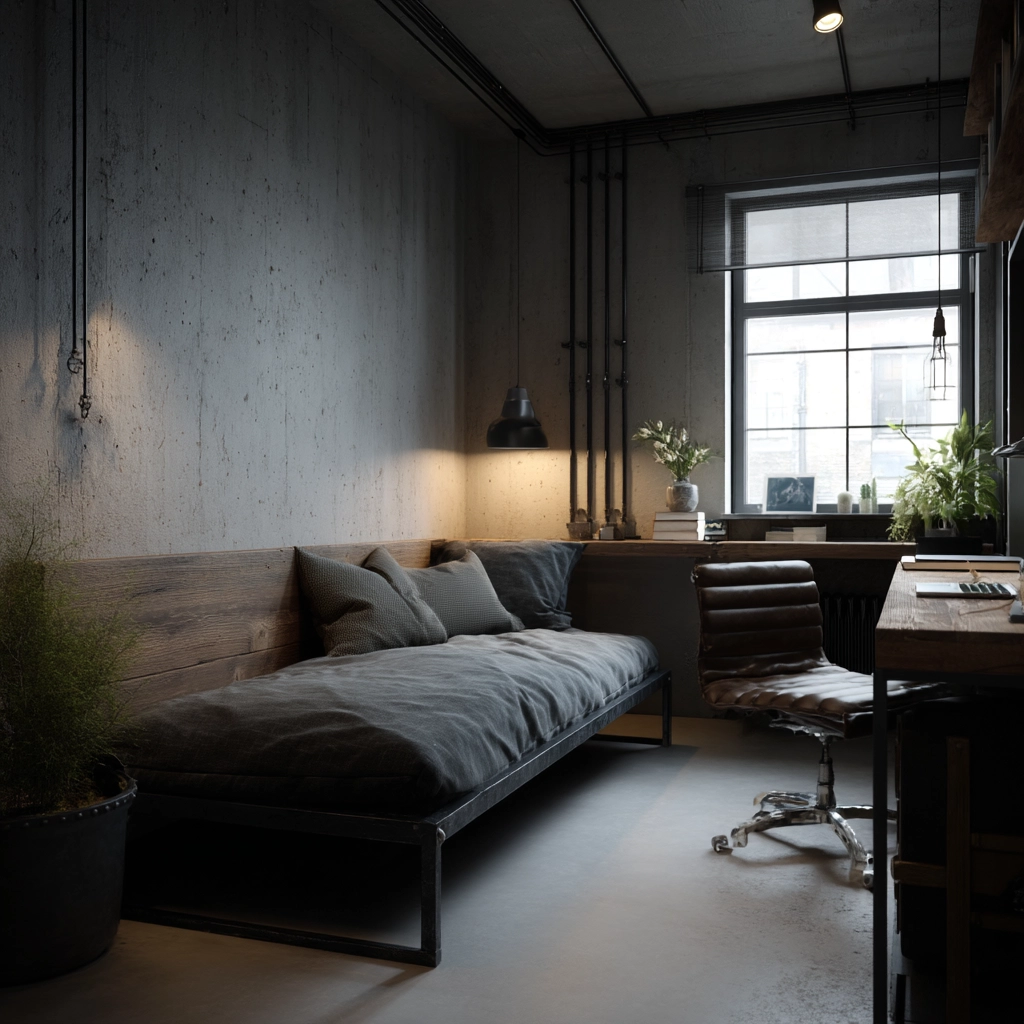 industrial bedroom design 24