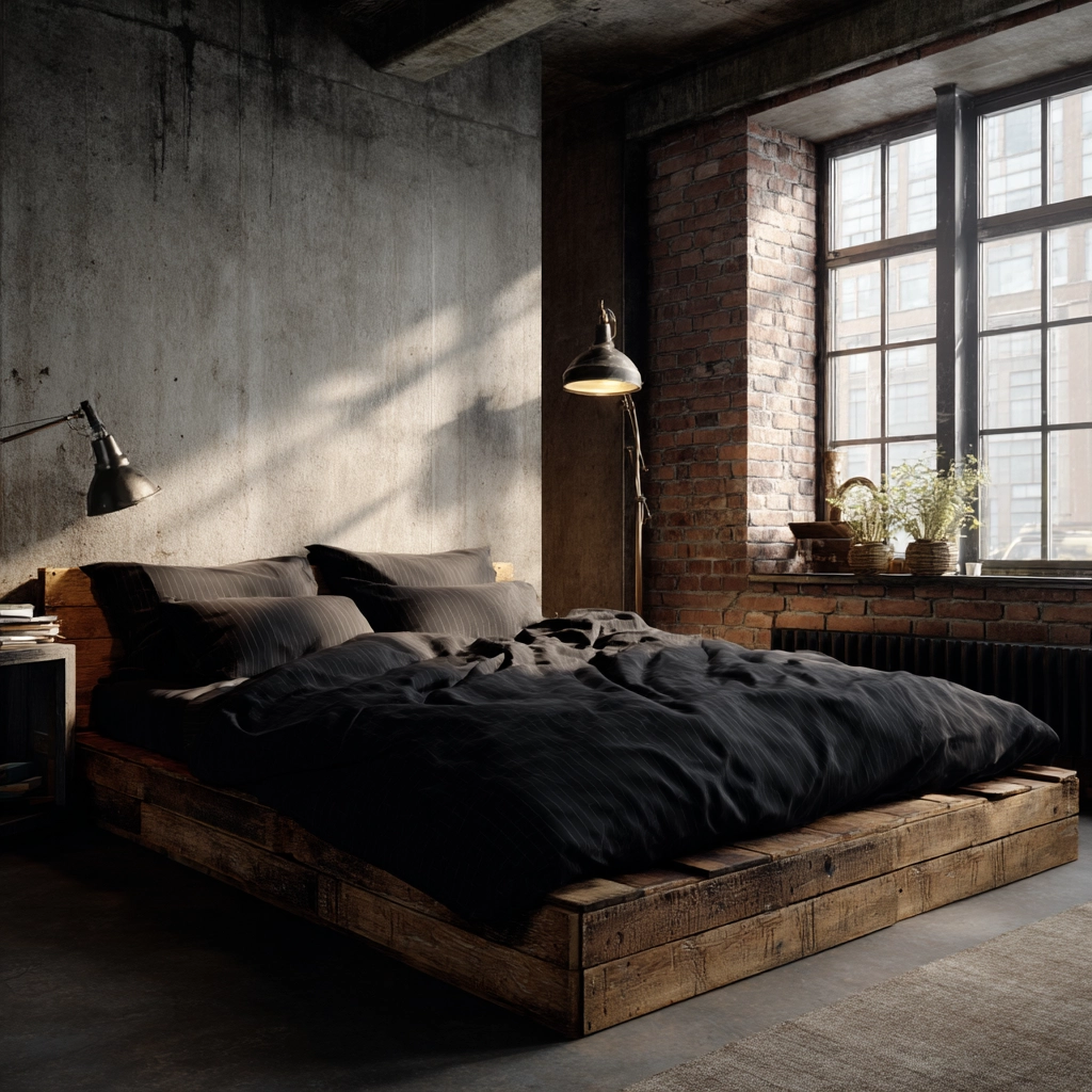 industrial bedroom design 25
