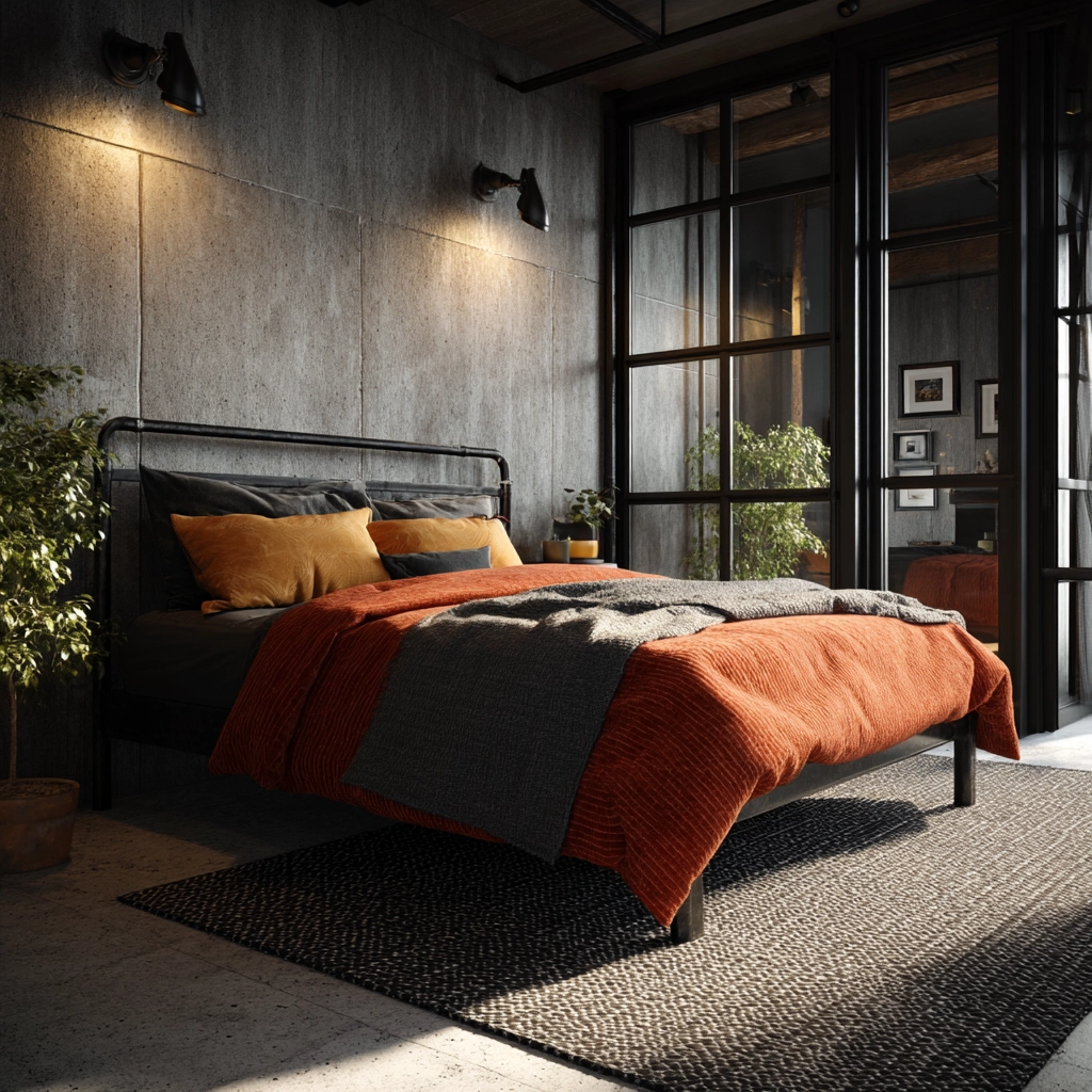 industrial bedroom design 50