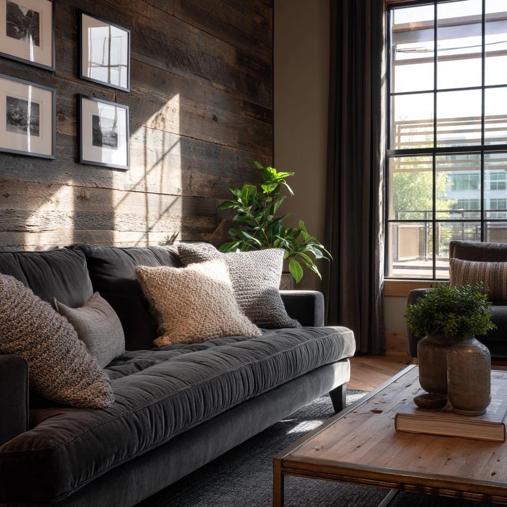 industrial farmhouse living room 18