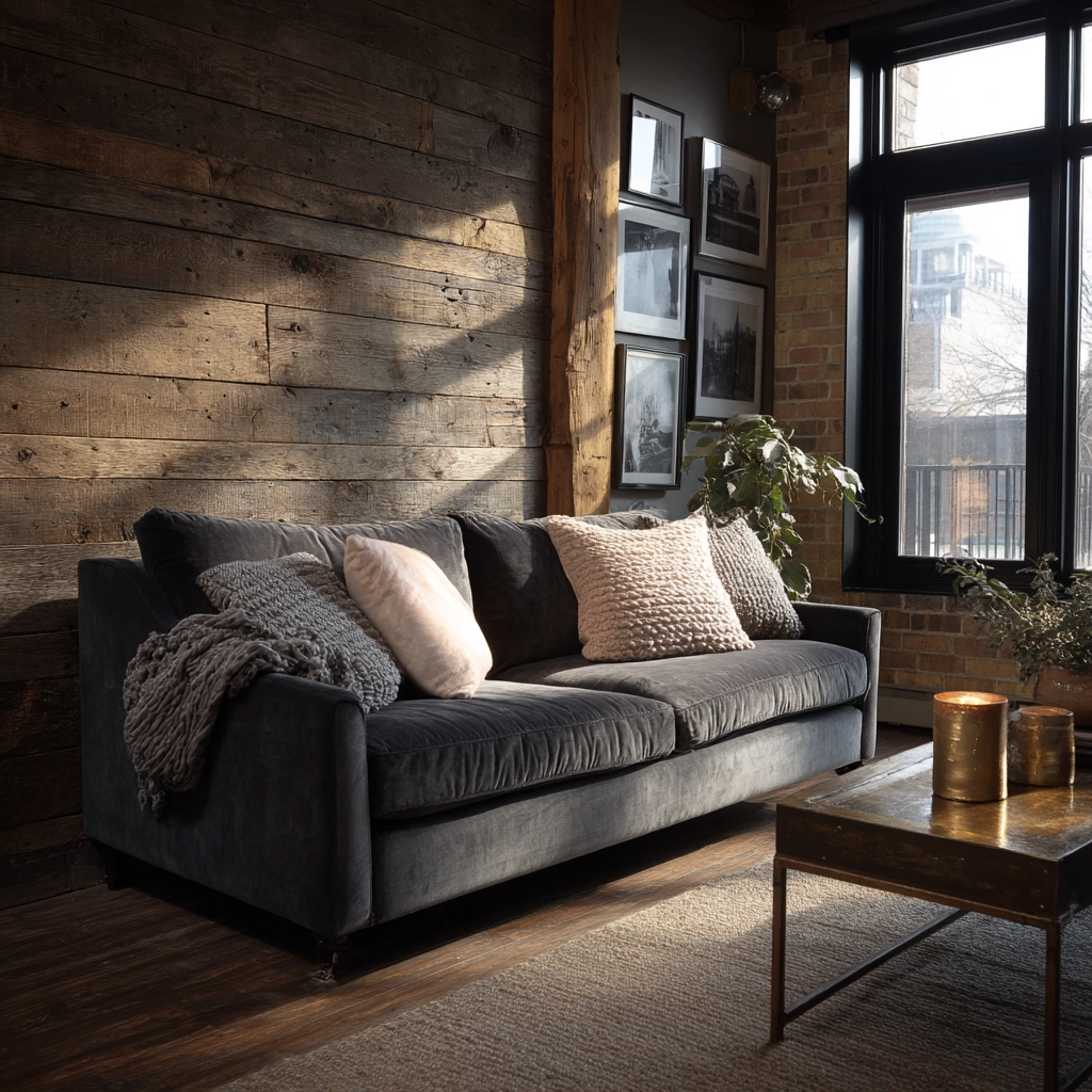 industrial farmhouse living room 19
