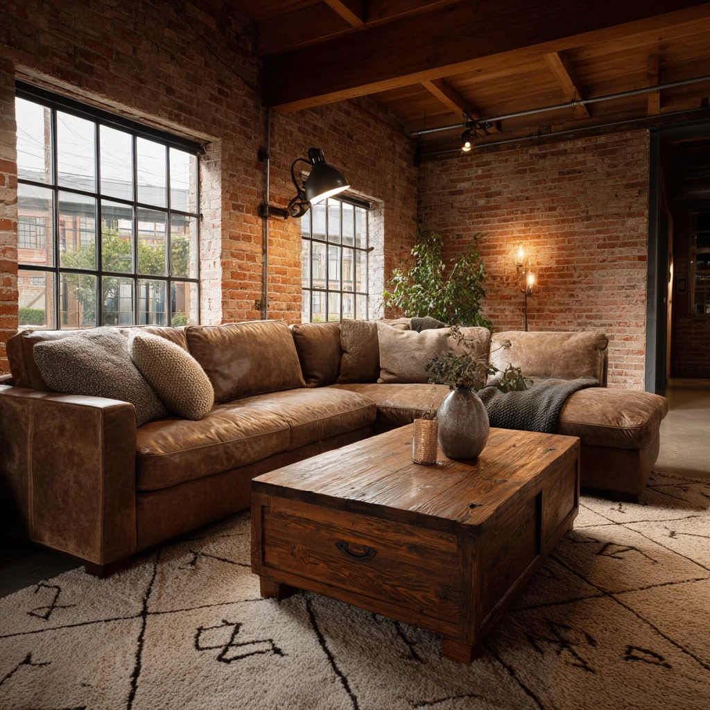 industrial farmhouse living room 2