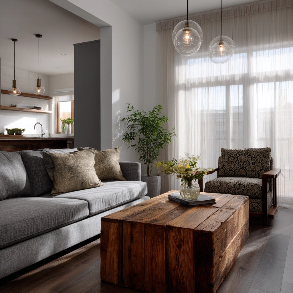industrial farmhouse living room 25