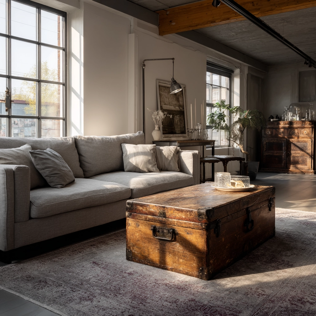 industrial farmhouse living room 31