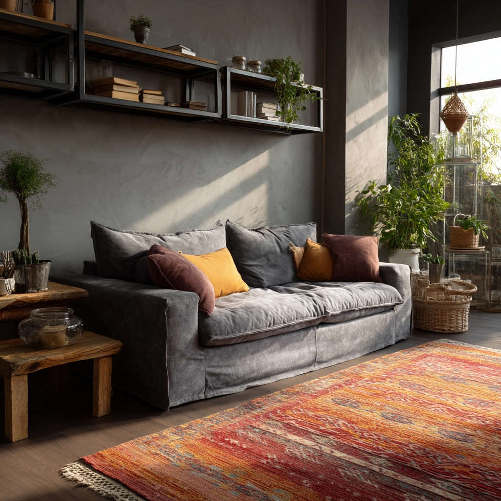 industrial farmhouse living room 35