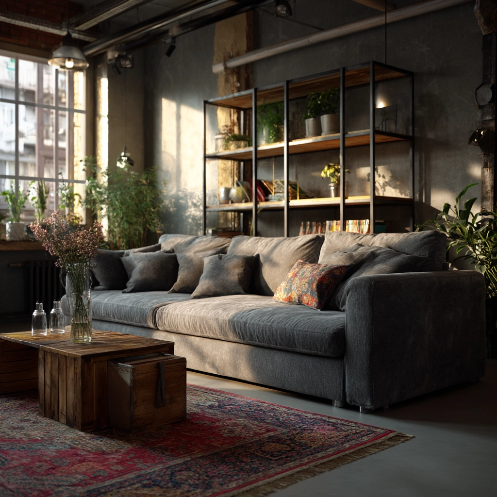 industrial farmhouse living room 36