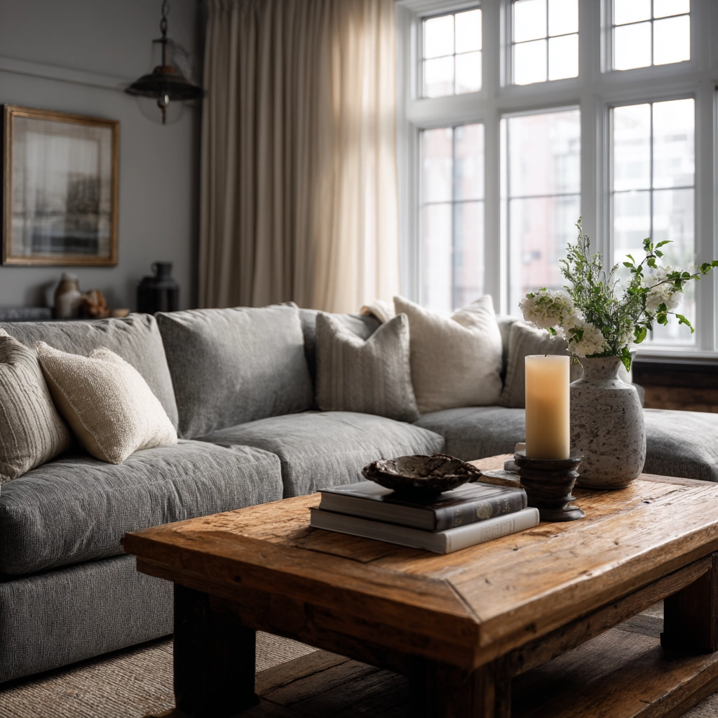 industrial farmhouse living room 42