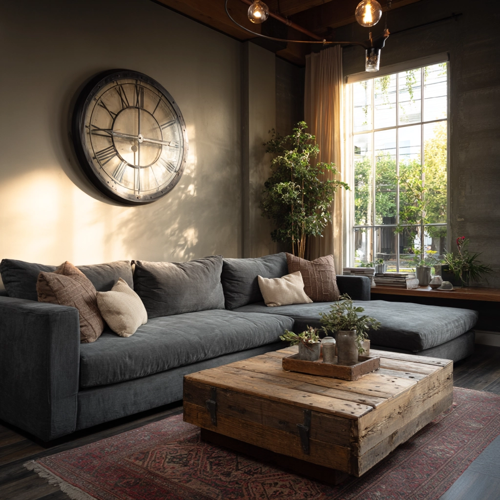 industrial farmhouse living room 45