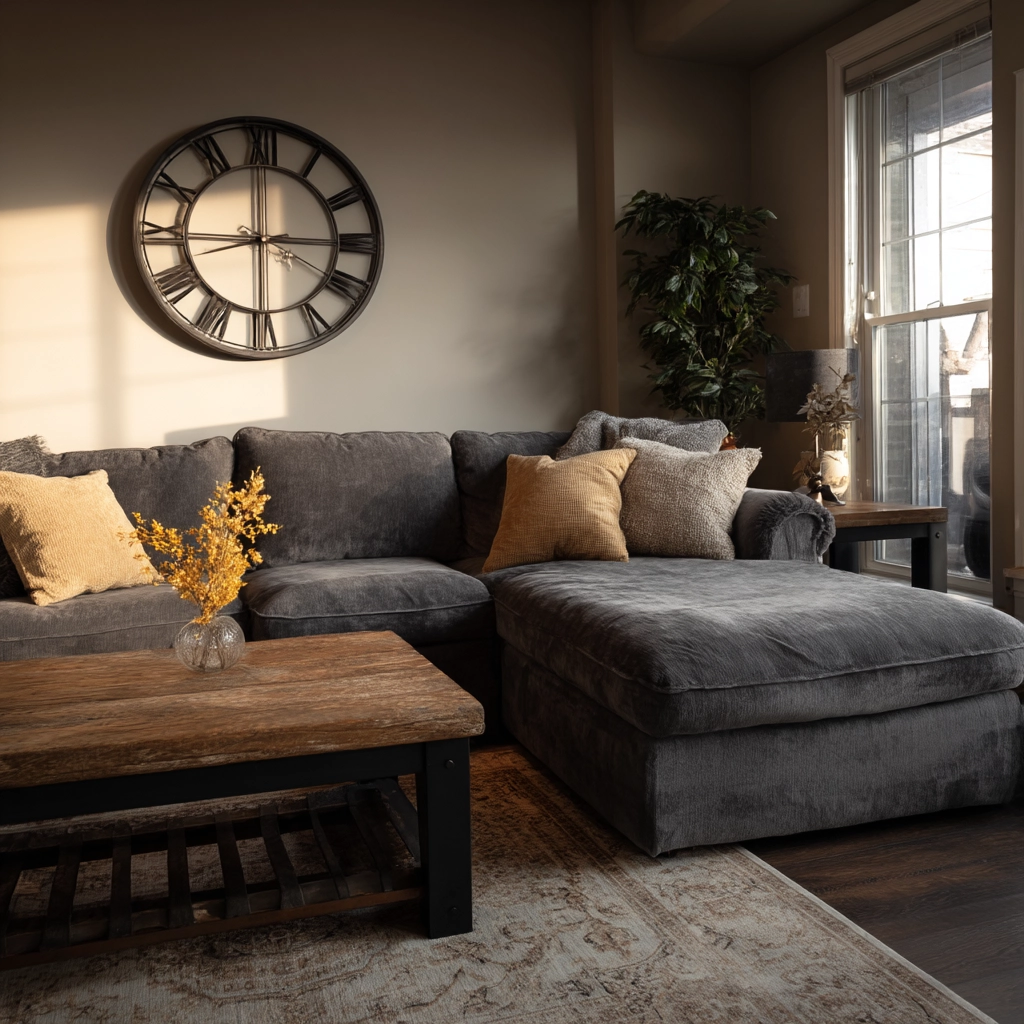 industrial farmhouse living room 48