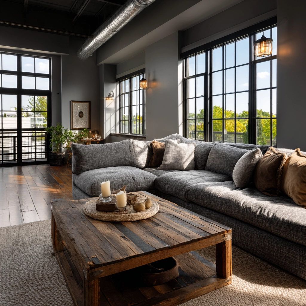 industrial farmhouse living room 51