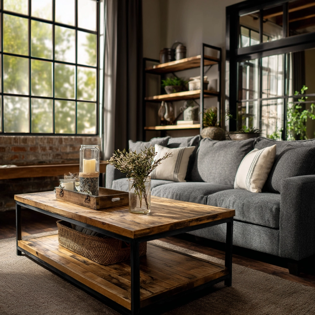 industrial farmhouse living room 53