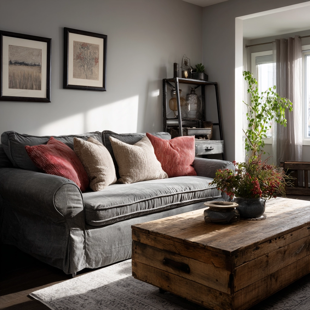 industrial farmhouse living room 59
