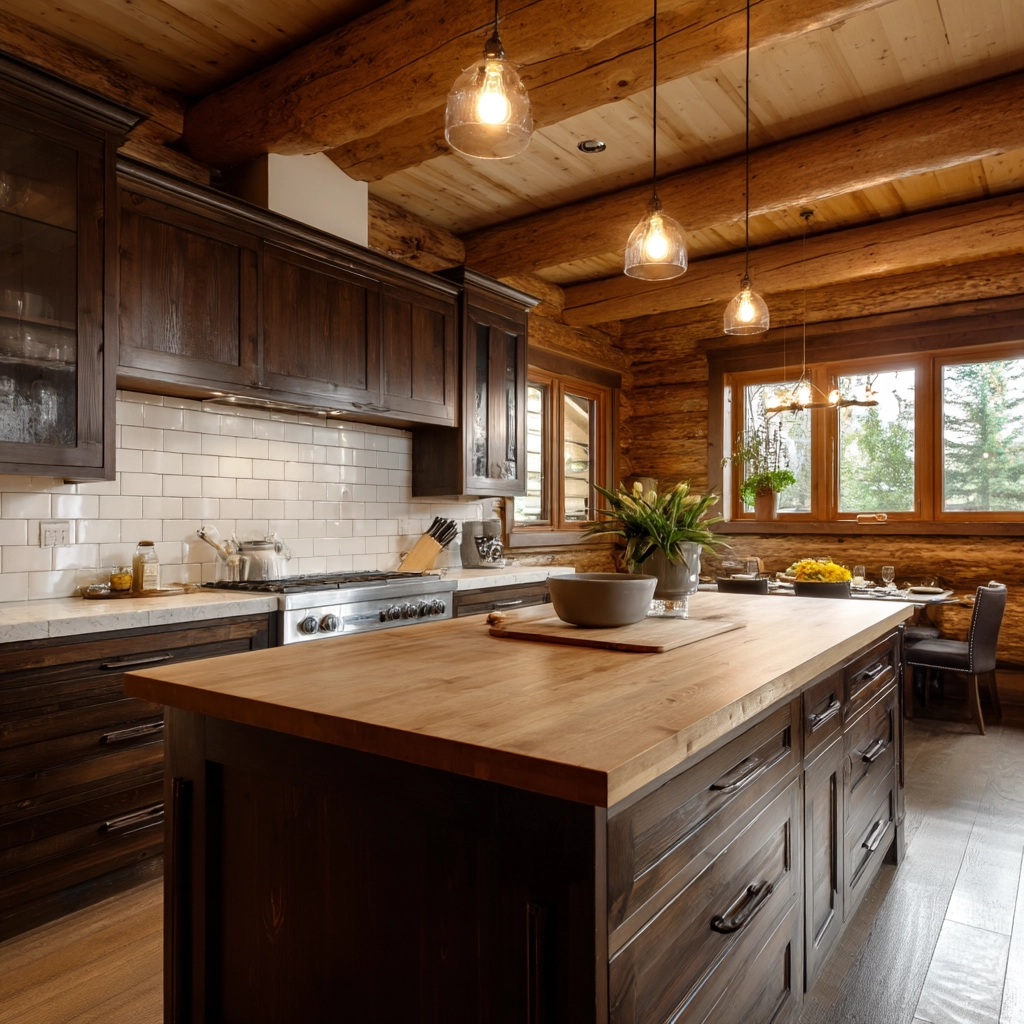 log home kitchens 10