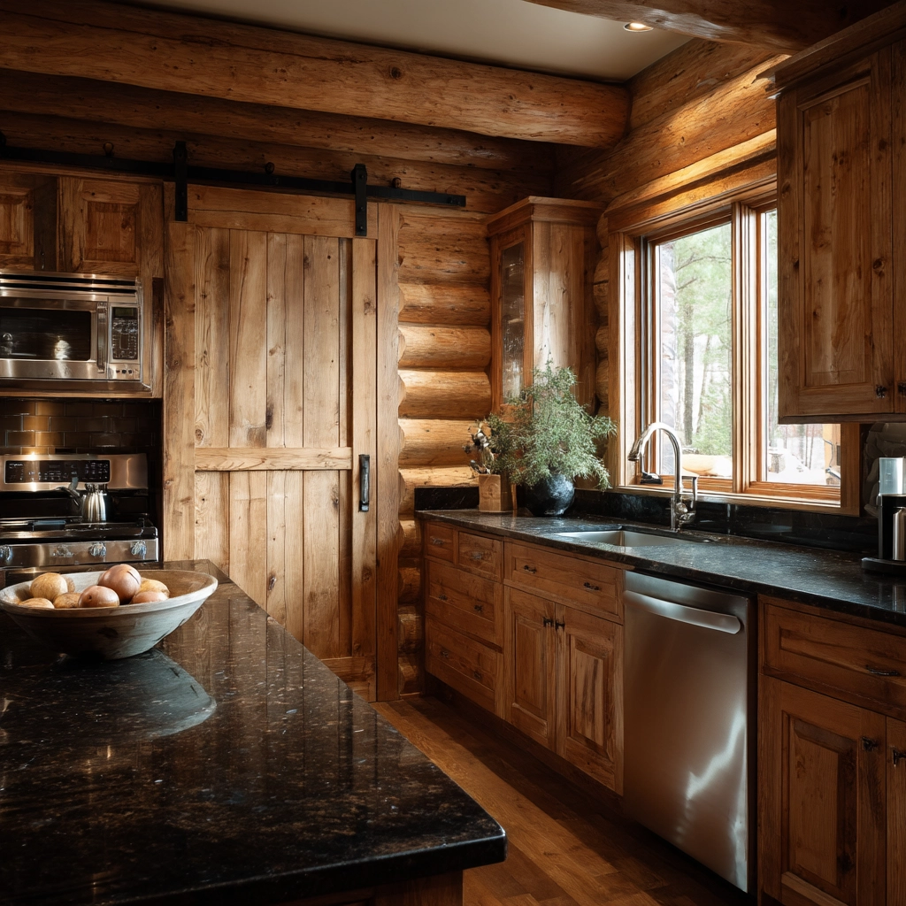 log home kitchens 14
