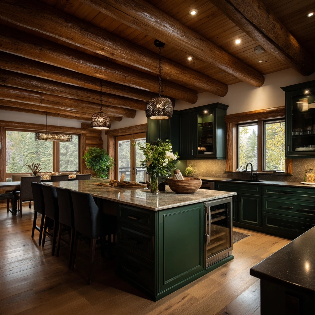 log home kitchens 17