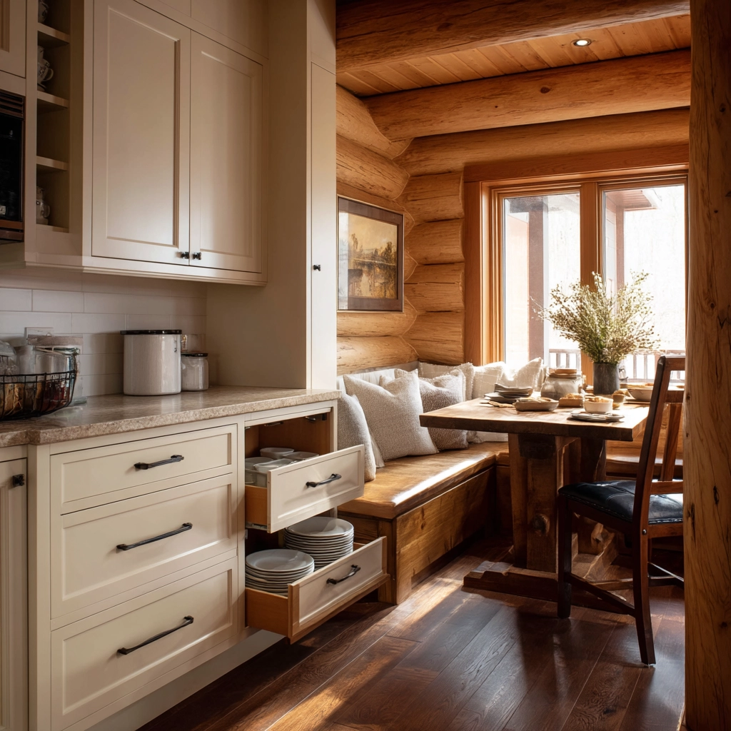 log home kitchens 21