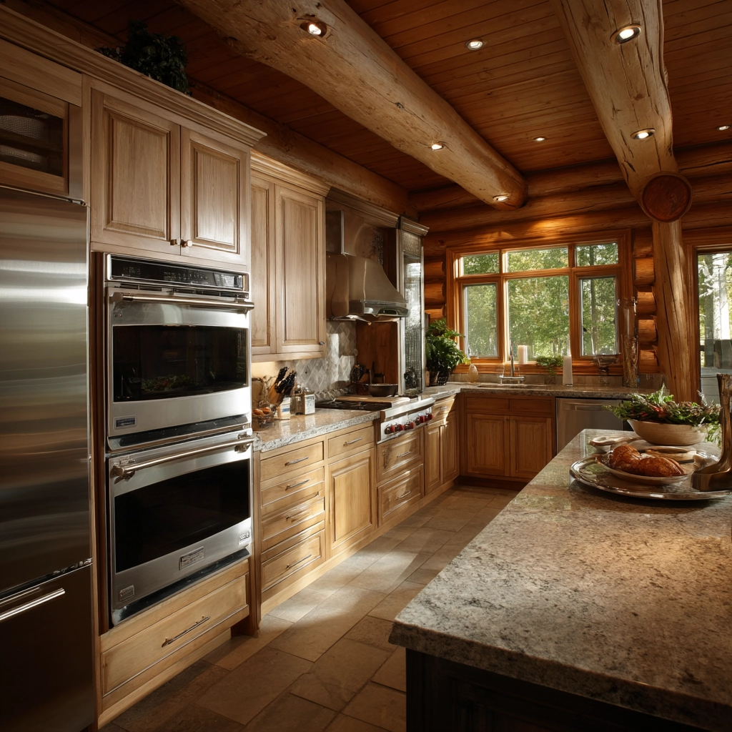 log home kitchens 27