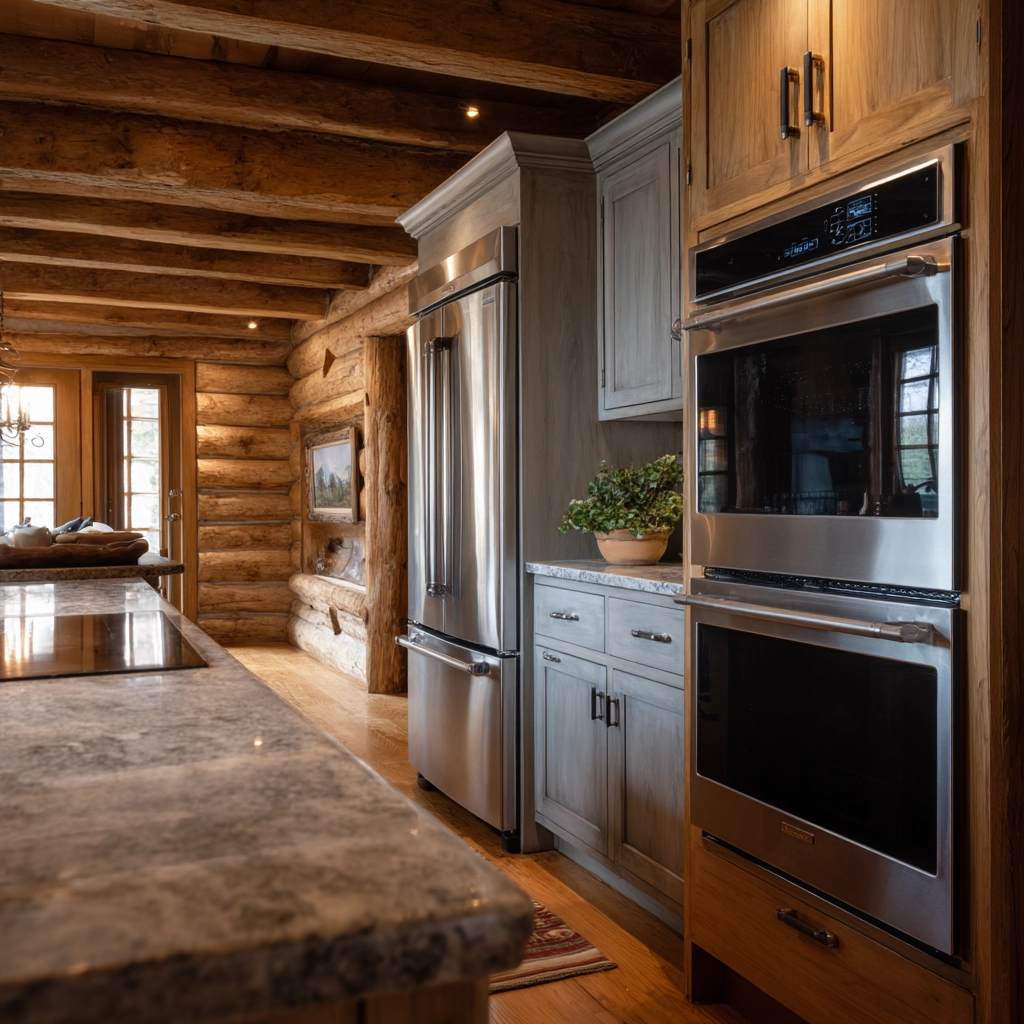 log home kitchens 28