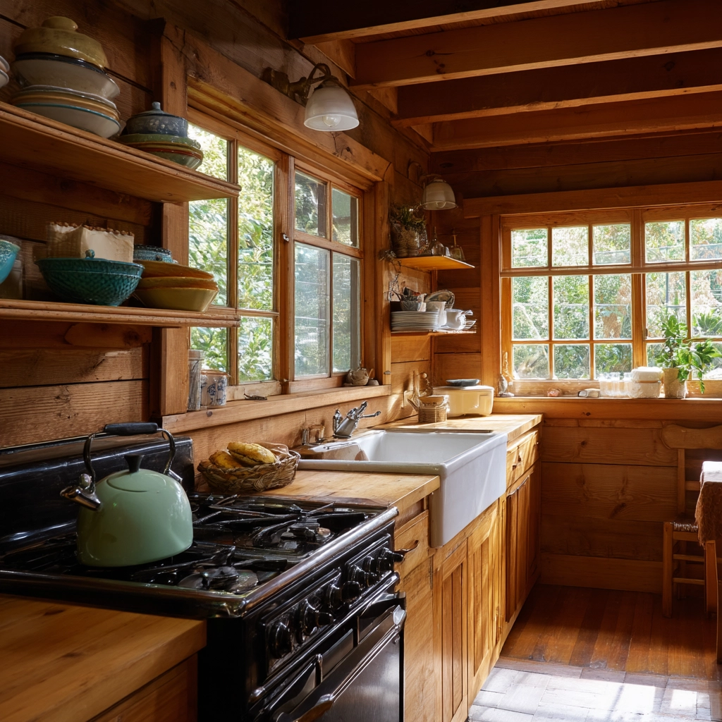 log home kitchens 29