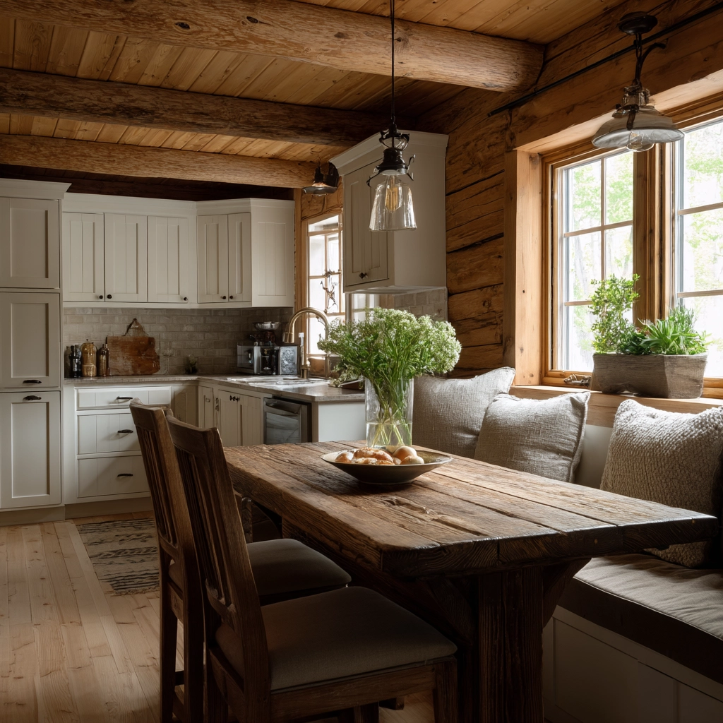 log home kitchens 45