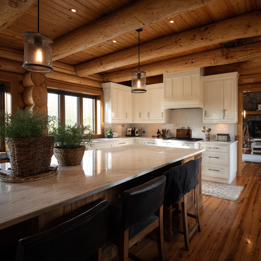 log home kitchens 50