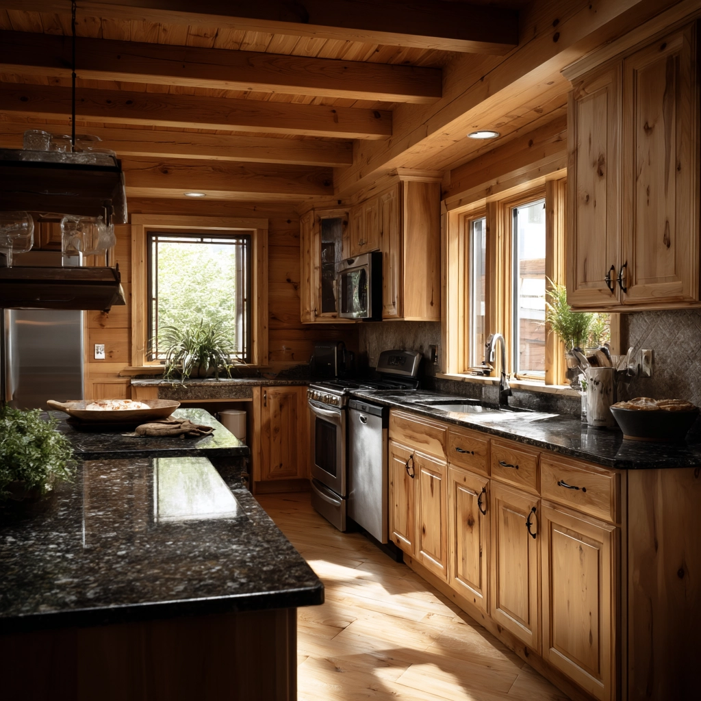 log home kitchens 53