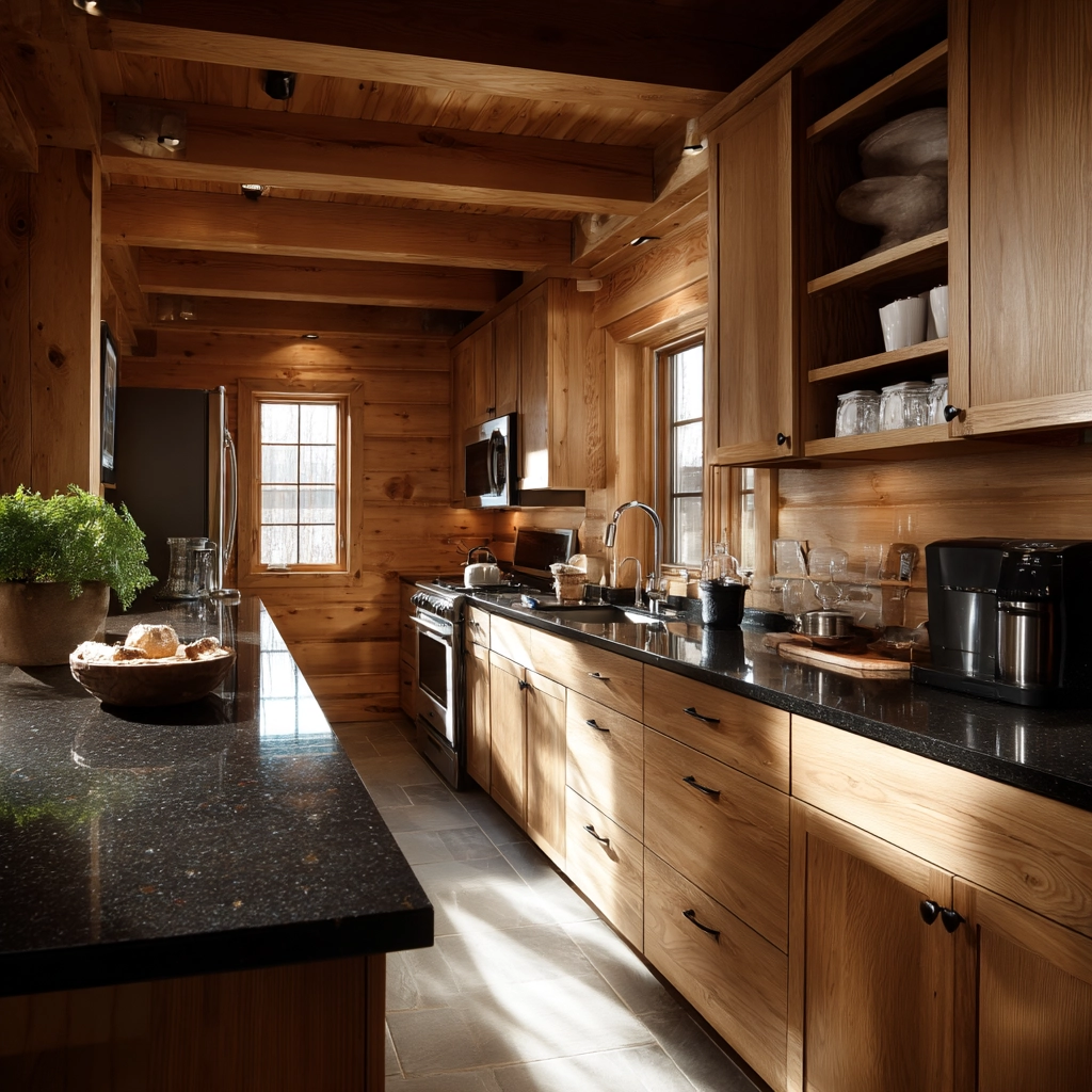 log home kitchens 55