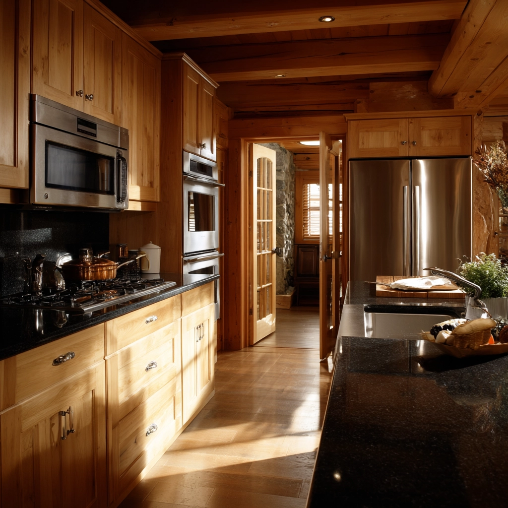 log home kitchens 56