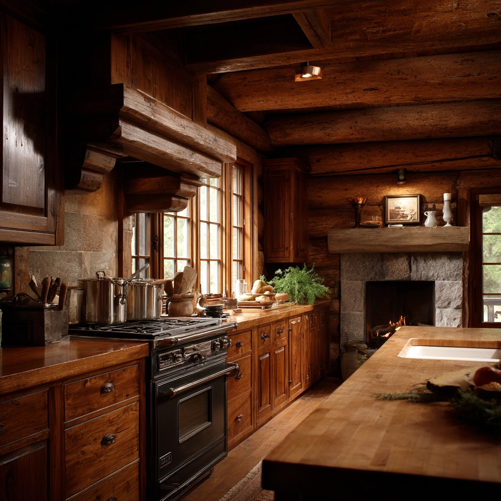 log home kitchens 59