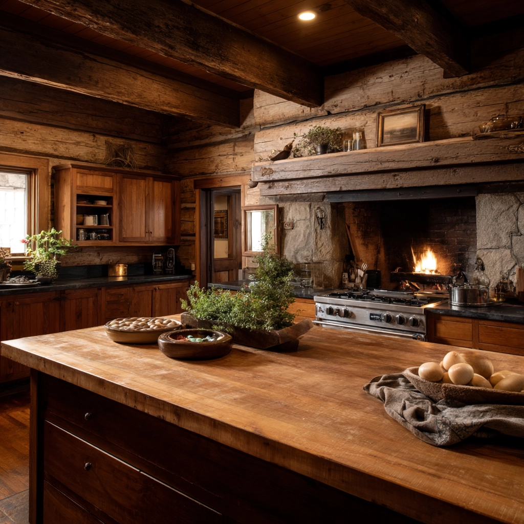 log home kitchens 60