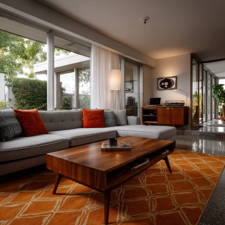 mid century modern living room 1