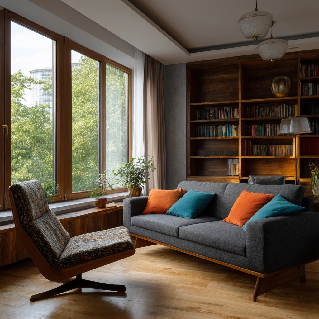 mid century modern living room 13