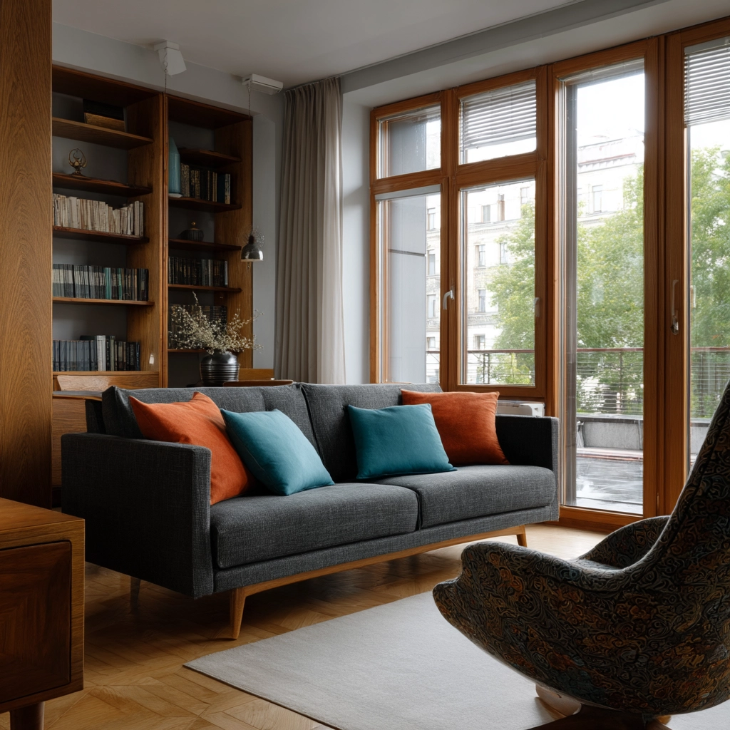 mid century modern living room 14