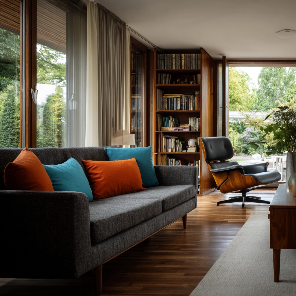 mid century modern living room 15