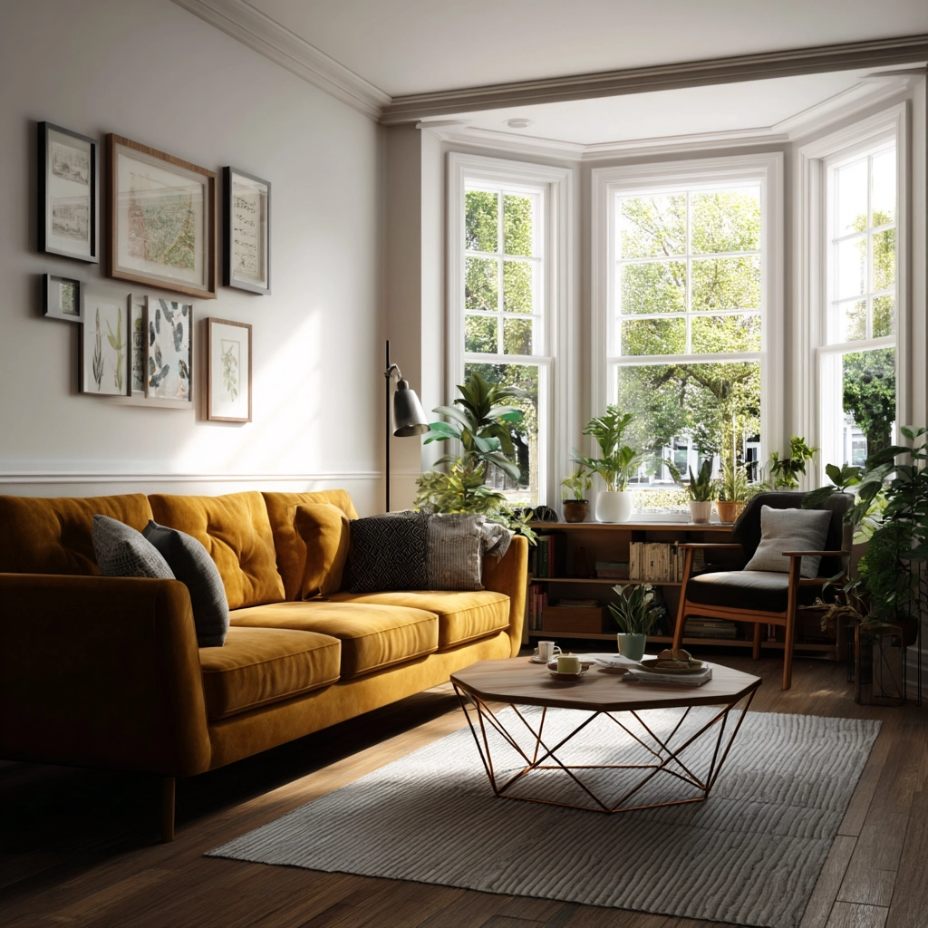 mid century modern living room 21