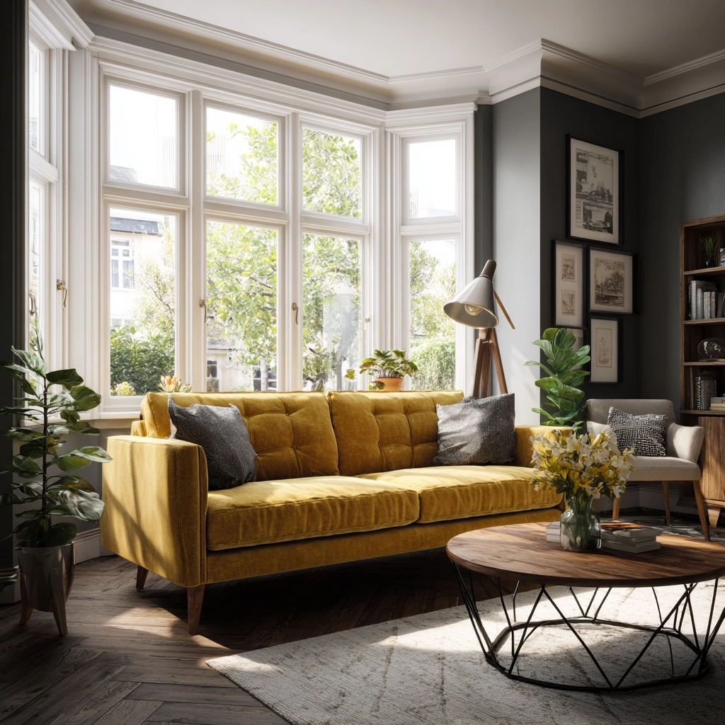 mid century modern living room 22