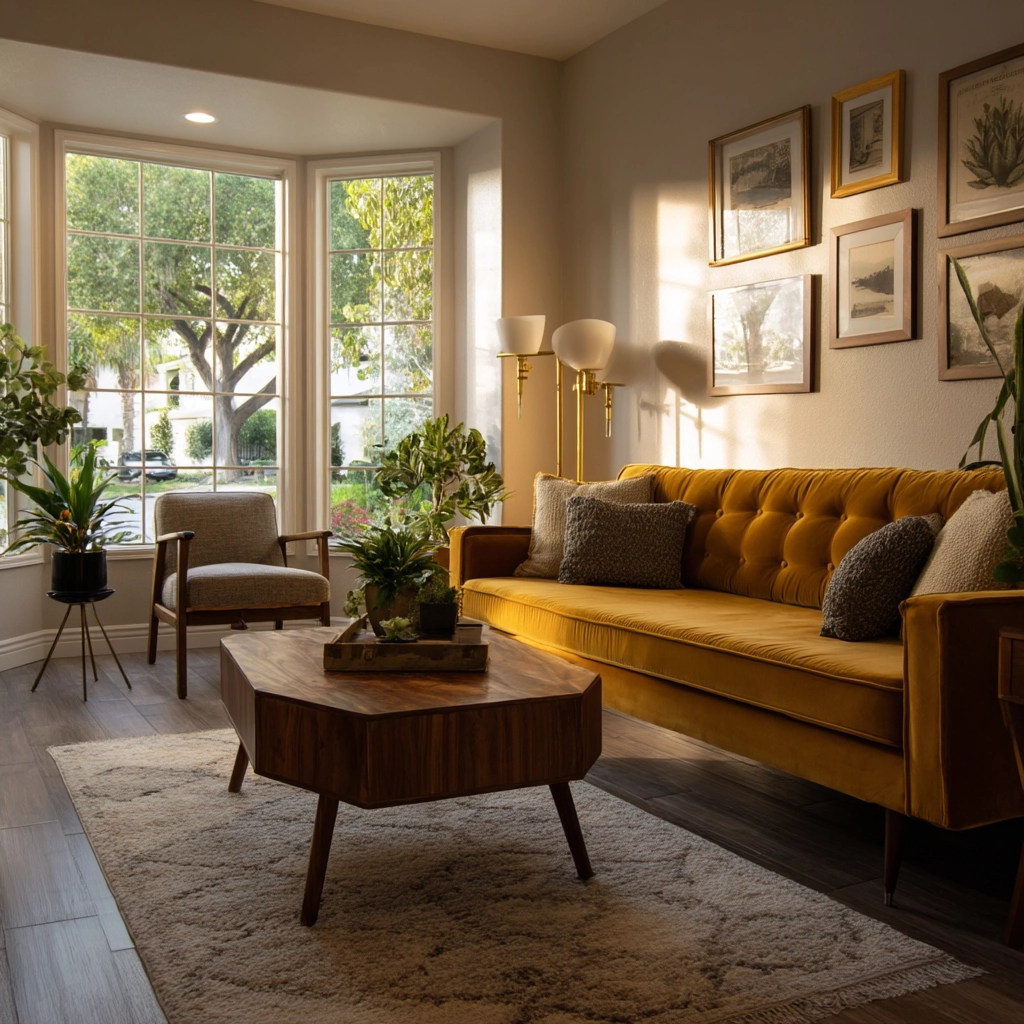 mid century modern living room 23