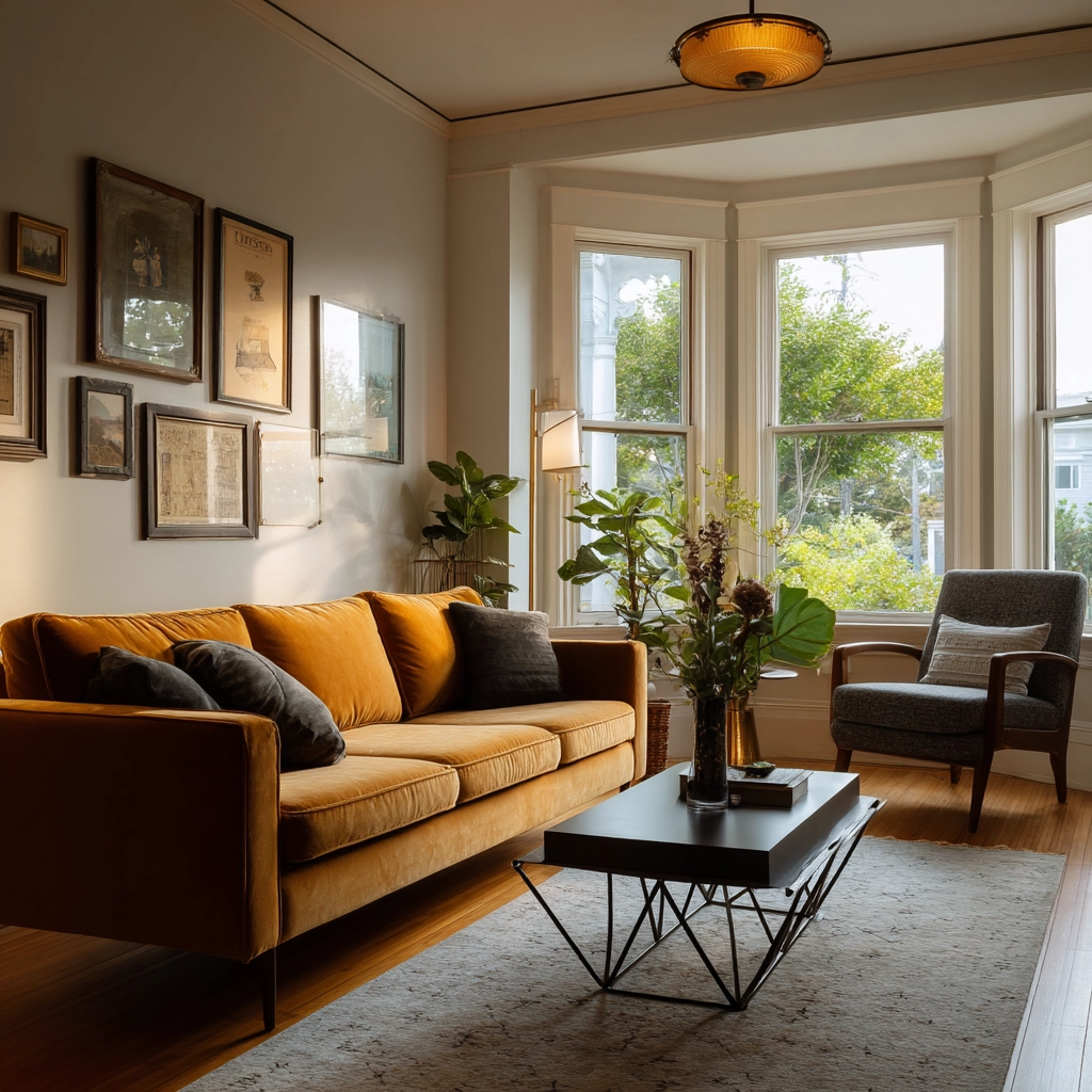 mid century modern living room 24
