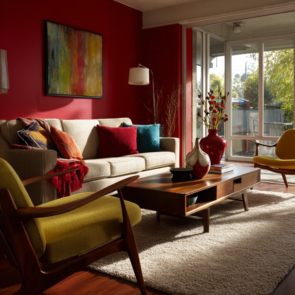 mid century modern living room 31