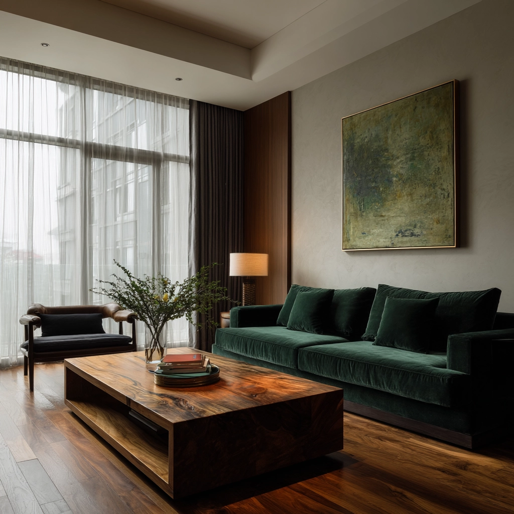 mid century modern living room 34
