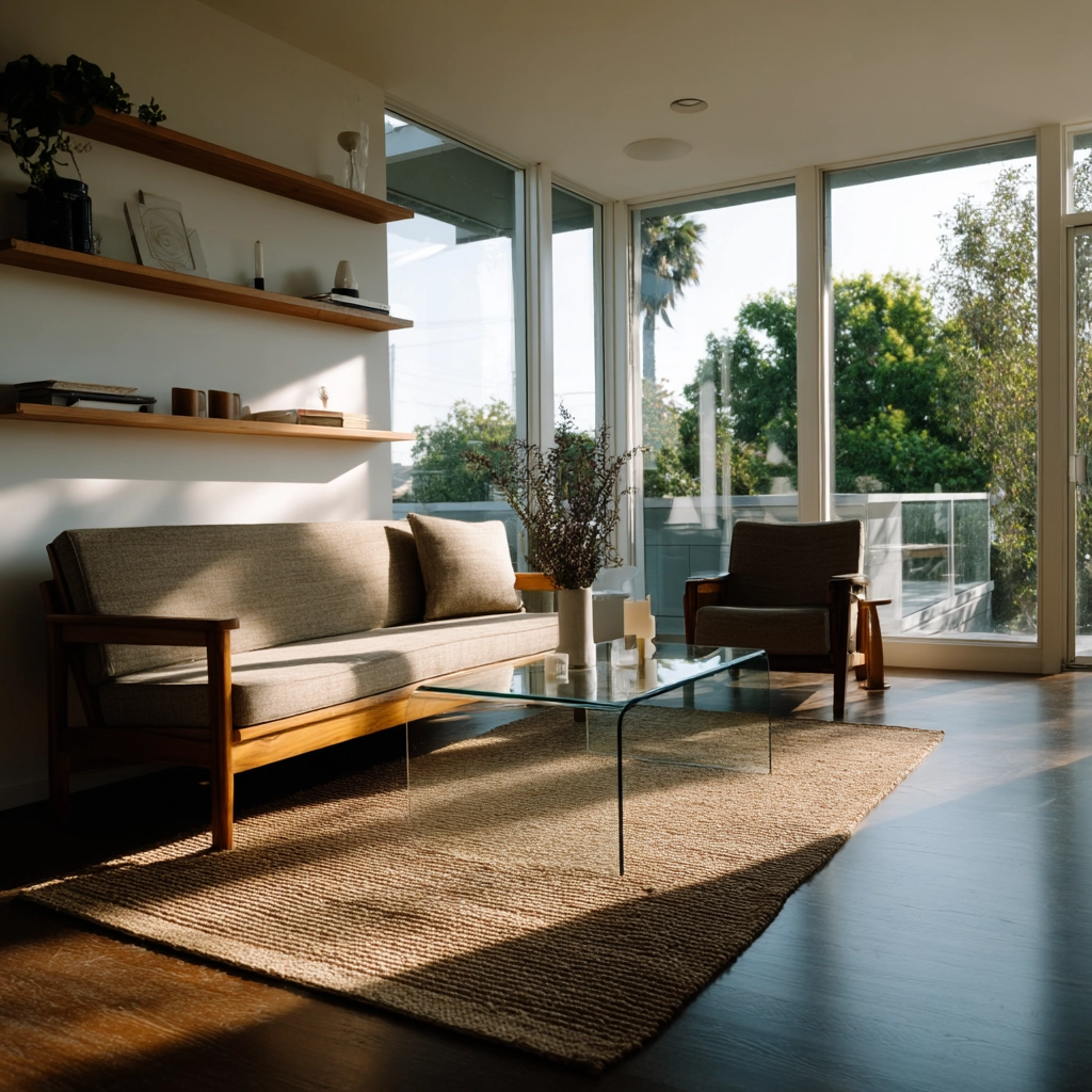 mid century modern living room 38