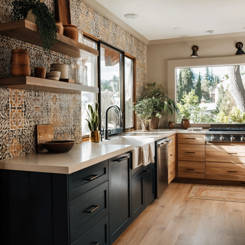 modern boho kitchen 11