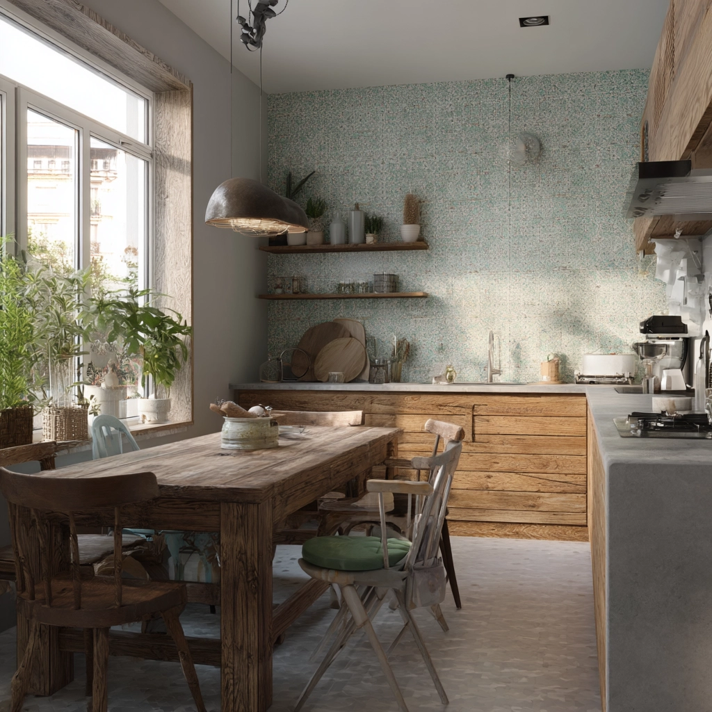 modern boho kitchen 14