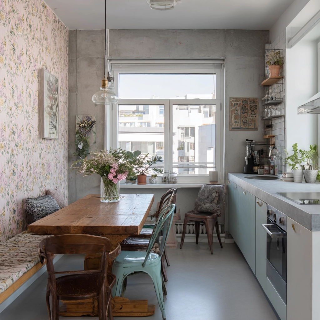 modern boho kitchen 16