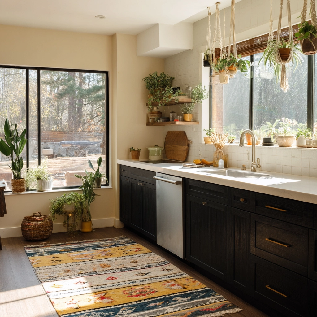 modern boho kitchen 17