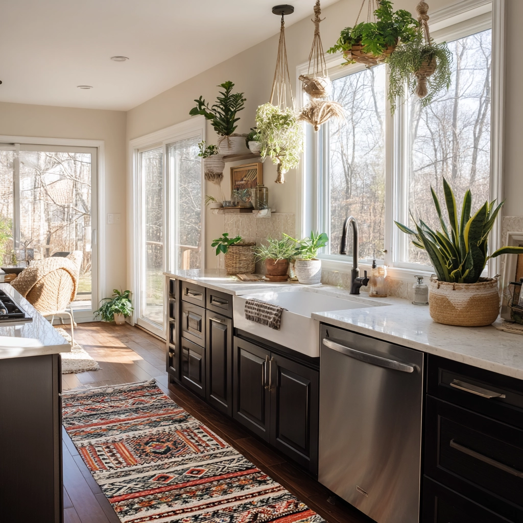 modern boho kitchen 18